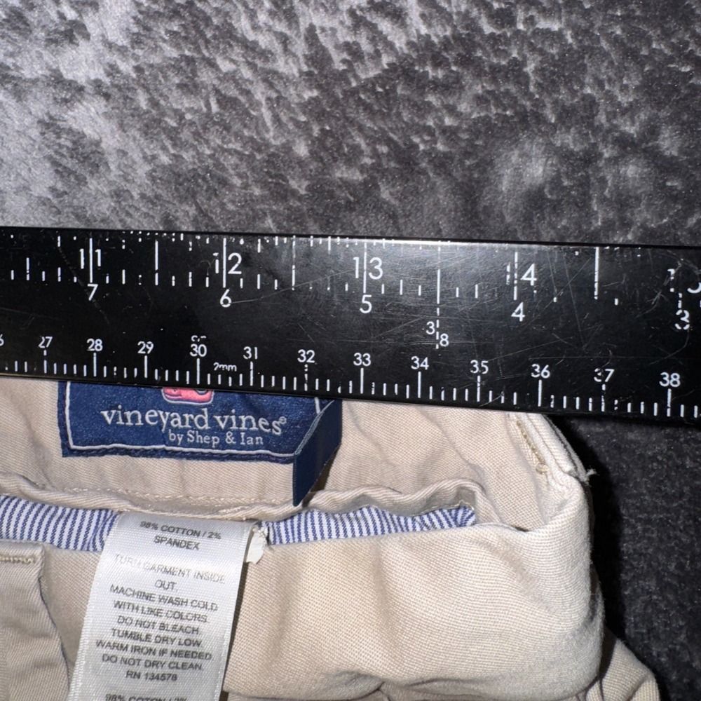 Vineyard Vines Breaker Pants Mens 30x32 Khaki Tan Straight Leg Chino Twill - Picture 8 of 8